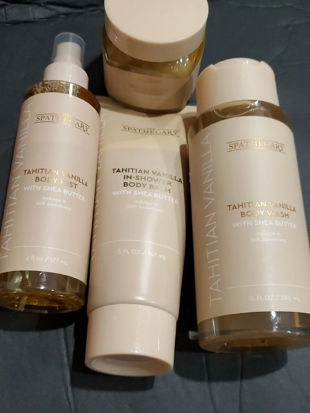 2 piece Tahitian‎ Vanilla shea butter infused bath and body shower skin care set